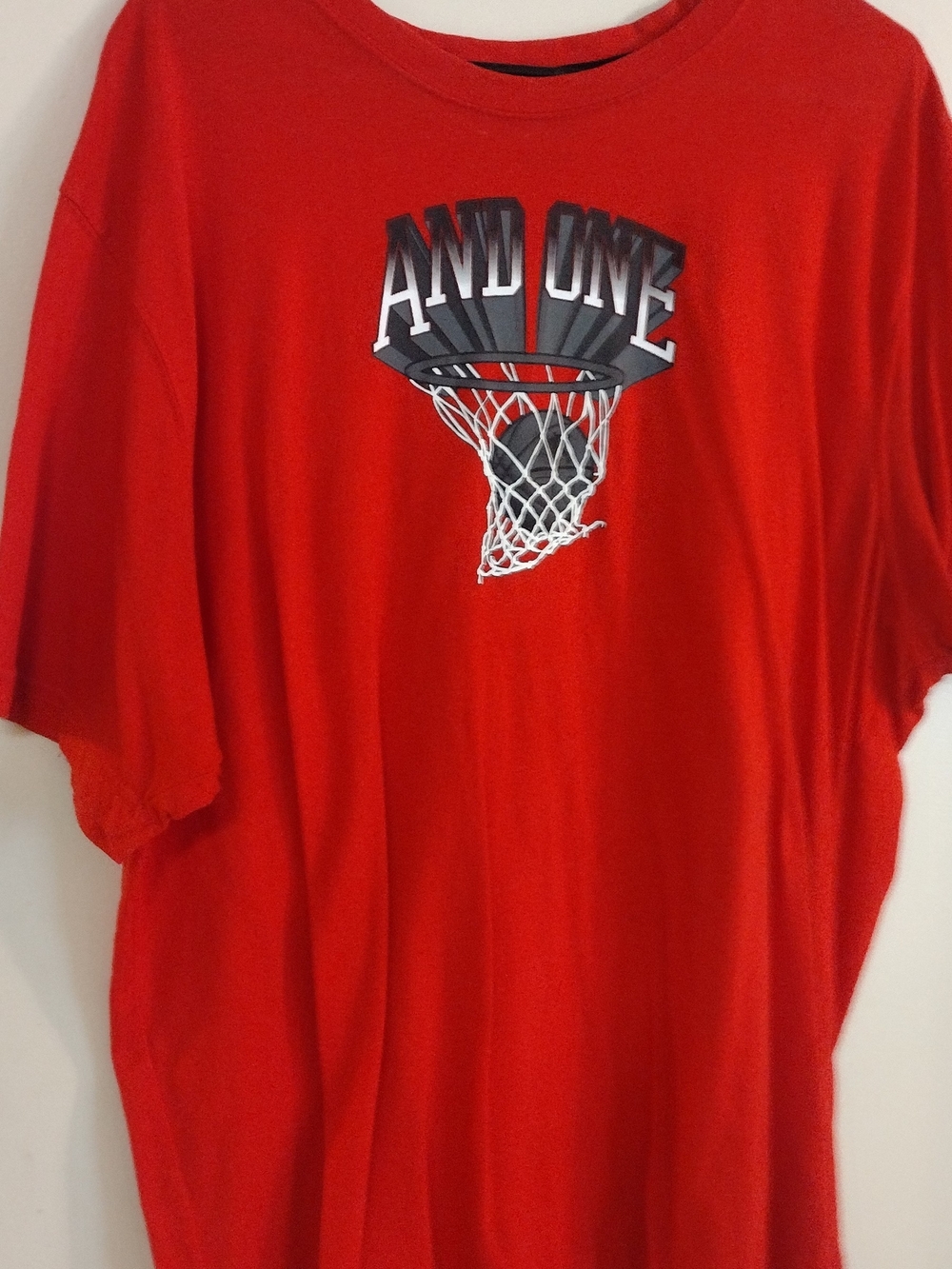 And1 Red Short Sleeve Graphic Basketball Tee